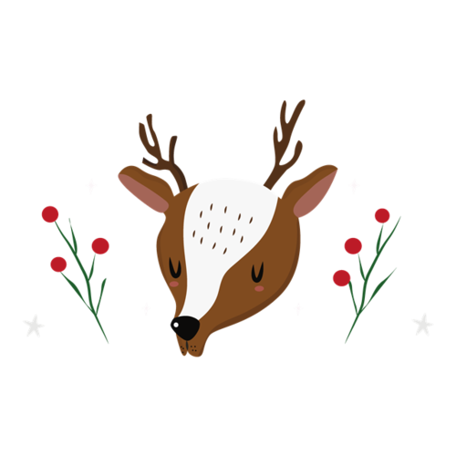 圣诞麋鹿插画
