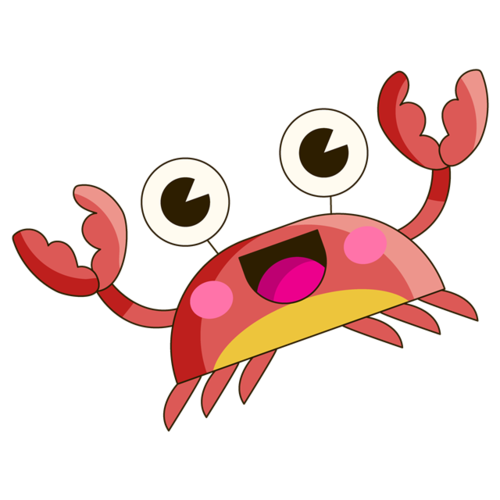 彩色卡通螃蟹