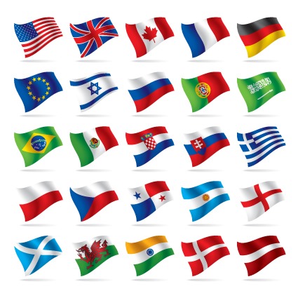 彩色世界各国国旗图案