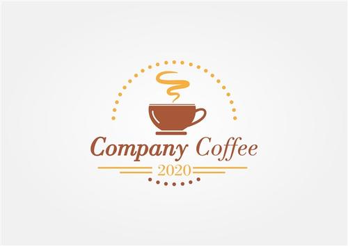 人文咖啡插画标志