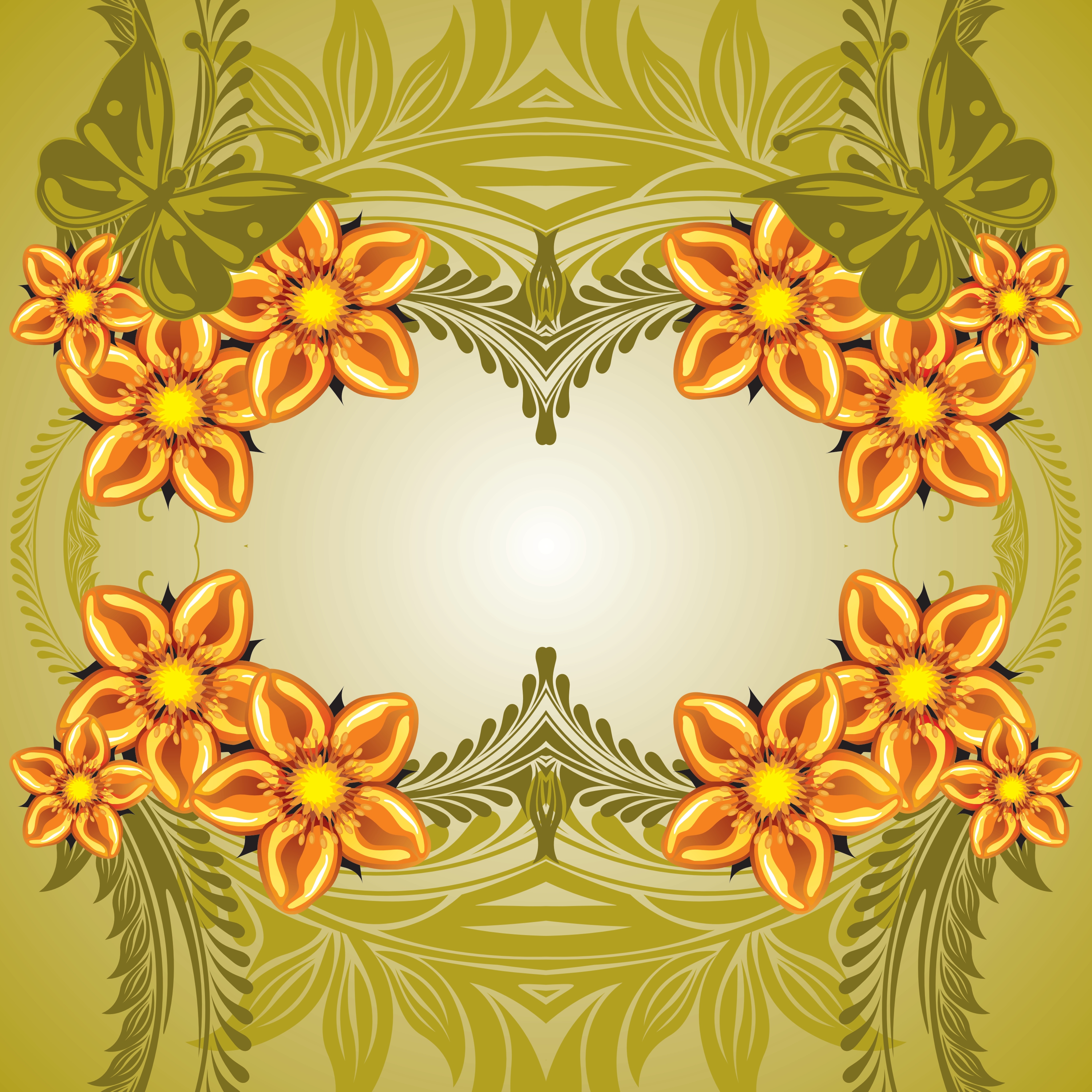 花朵花瓣边框纹理背景图