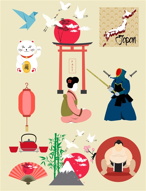 日本文化象征矢量设计