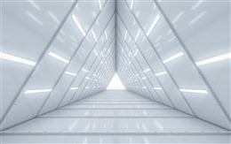 未来玻璃空间隧道背景