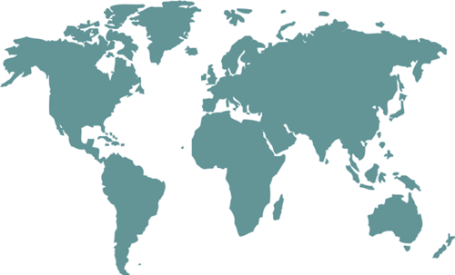 世界地图纯色矢量图