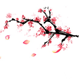水彩手绘桃花
