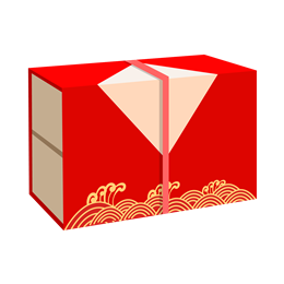 红色礼盒立体样式图片