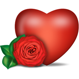 红色爱心玫瑰花装饰图片