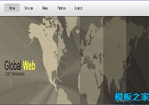 全站点世界地图标题多页网站模板