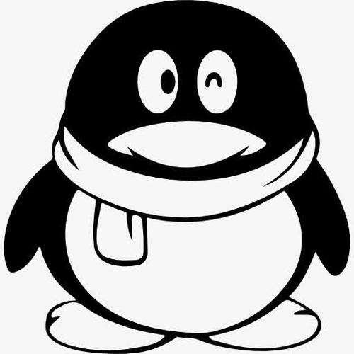 黑色qq企鹅图标