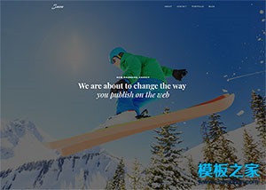 滑雪运动项目html5模板