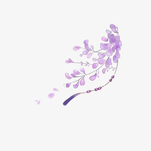 紫色花瓣手绘