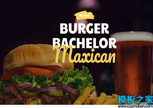 Burger汉堡薯条主题餐厅网站模板
