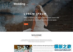 主题婚礼策划公司响应式网站模板