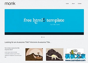 简洁html5作品展示免费网站模板