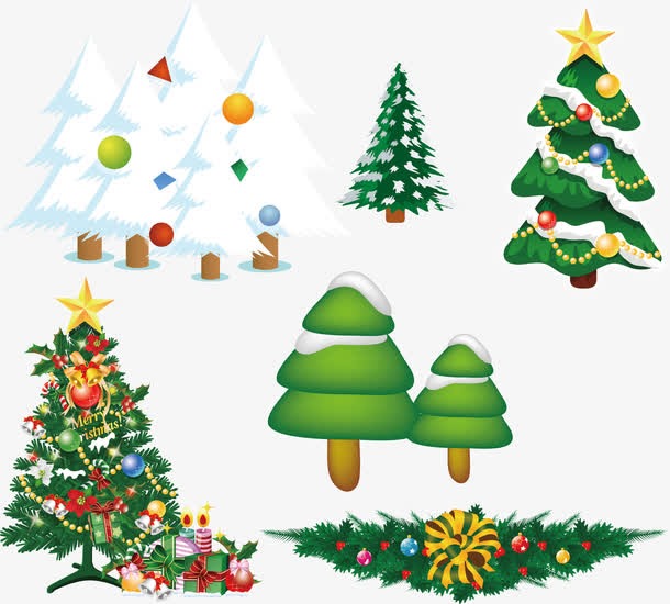 各种卡通圣诞树