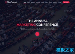 科技年度营销会议网站模板