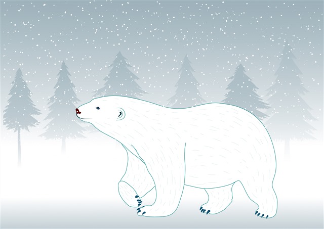 北极熊卡通图片