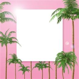 粉色椰树壁纸