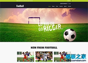 足球运动比赛网站html5模板