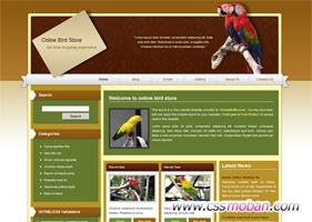 鸟类网店CSS模板
