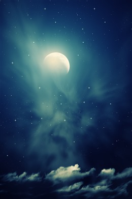 夜空月亮图片
