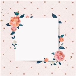 花卉文艺边框粉色背景
