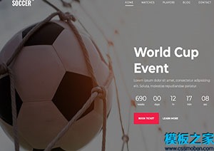 足球世界杯赛事资讯网站模板
