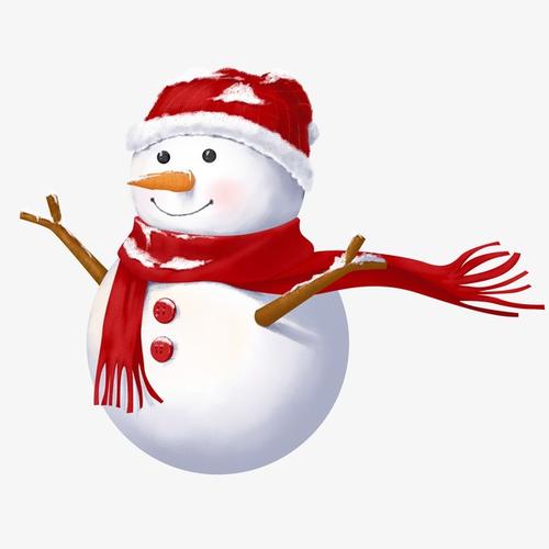 可爱圣诞小雪人装饰图案