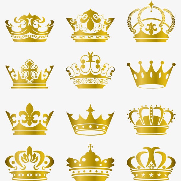 金色皇冠矢量图标标志图片