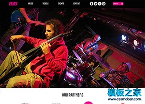 音乐演唱会俱乐部网页模板