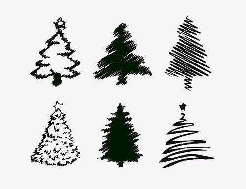 圣诞树简笔画设计