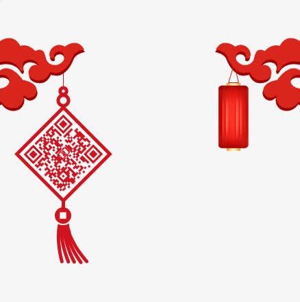 红色中国风二维码设计