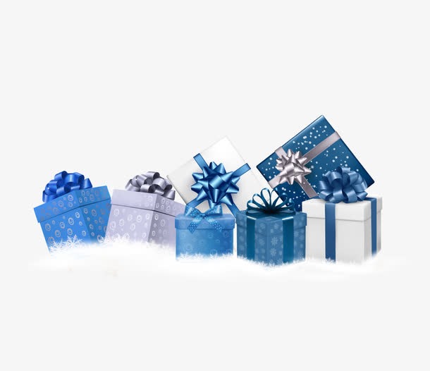 蓝色圣诞节礼盒