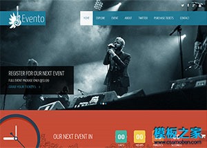 音乐演唱会票务演出网站模板