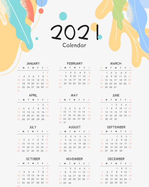 2021年简单日历表