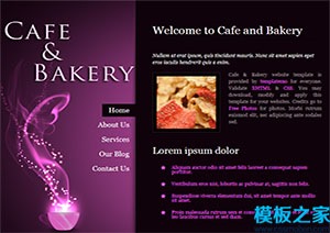 cafe bakery迷你web网站