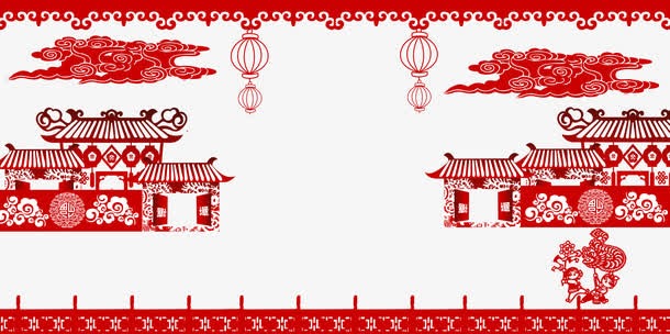中国风新年剪纸边框