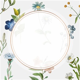 花卉圆形边框背景