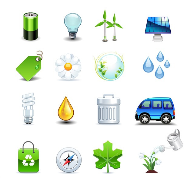 生态能源符号图标集
