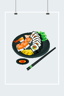 日本料理精致插画图片