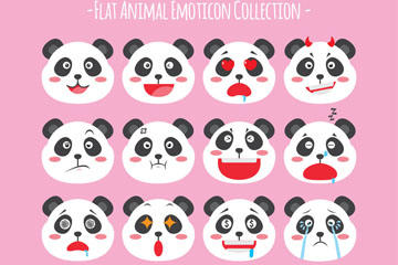 可爱熊猫表情图