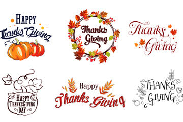 感恩节创意字体