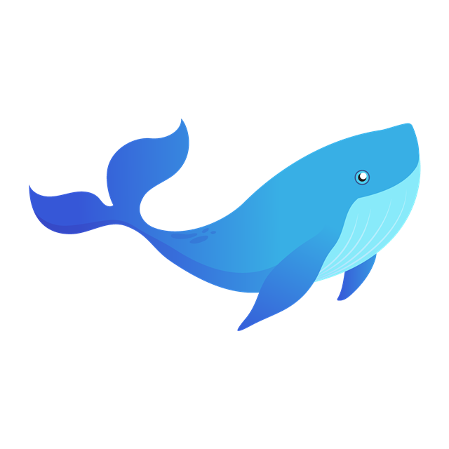 蓝色鲸鱼卡通图片