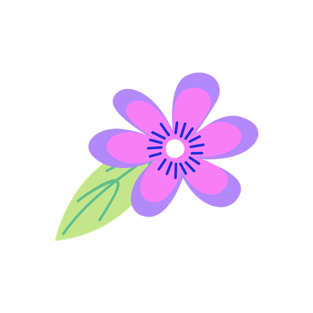 紫色花朵矢量图