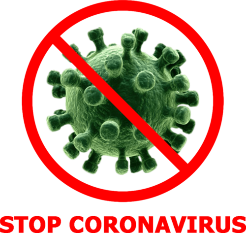 停止冠状病毒图标