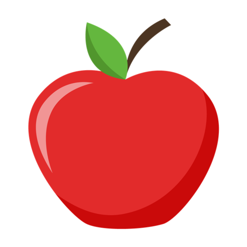 红苹果卡通手绘