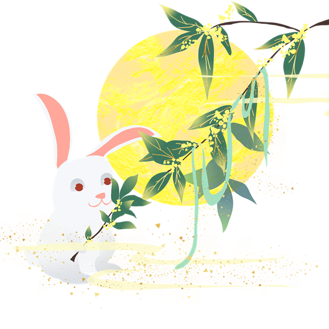 月亮桂花树白兔故事插图